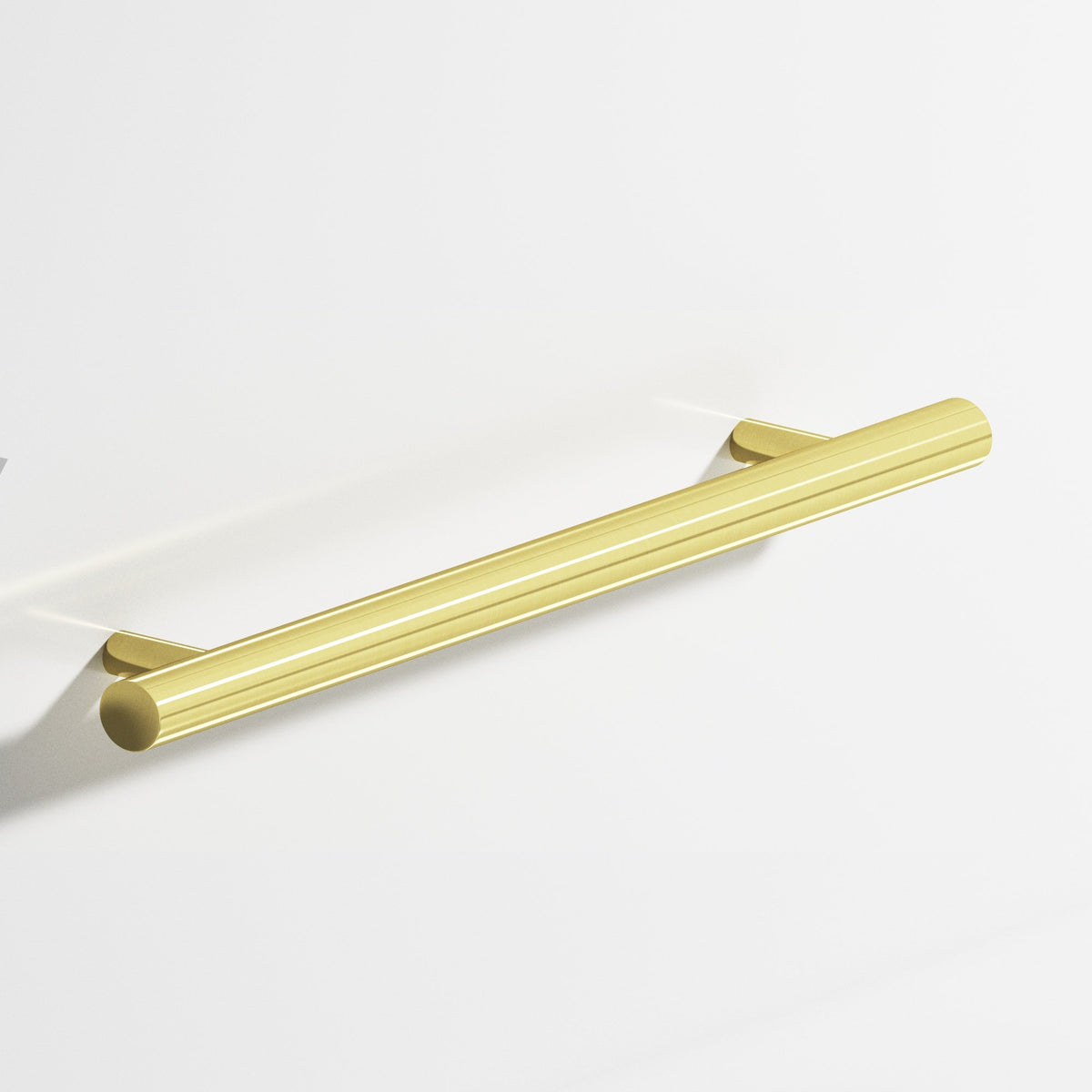 Colonial Bronze 500 Round Pull with Straight Posts, 1/2 in Diameter - Unlacquered Polished Brass
