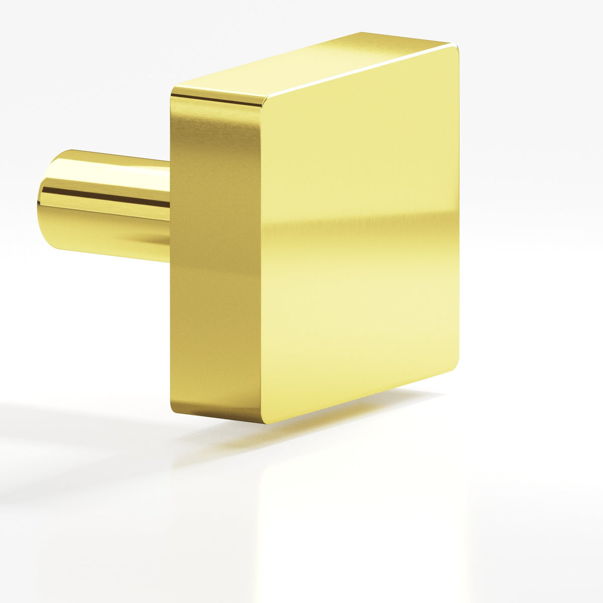 Colonial Bronze 520 Square Knob with Straight Post, 1 in - French Gold
