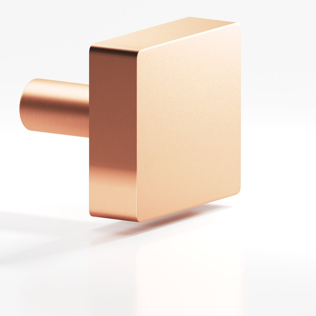 Colonial Bronze 521 Square Knob with Straight Post, 1-1/4 in - Matte Satin Copper