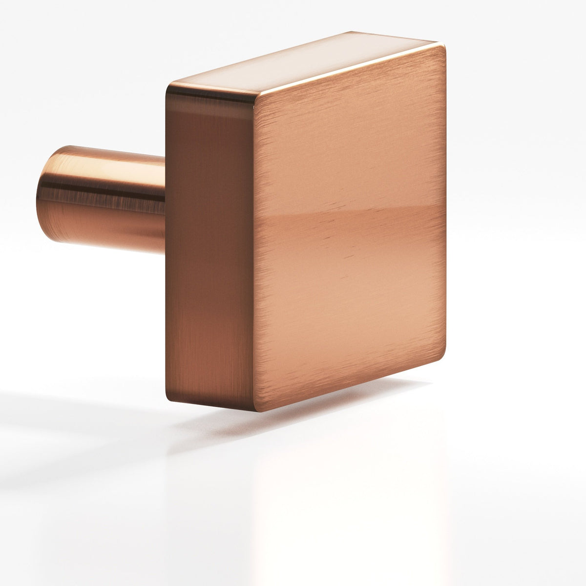 Colonial Bronze 522 Square Knob with Straight Post, 1-1/2 in - Antique Copper