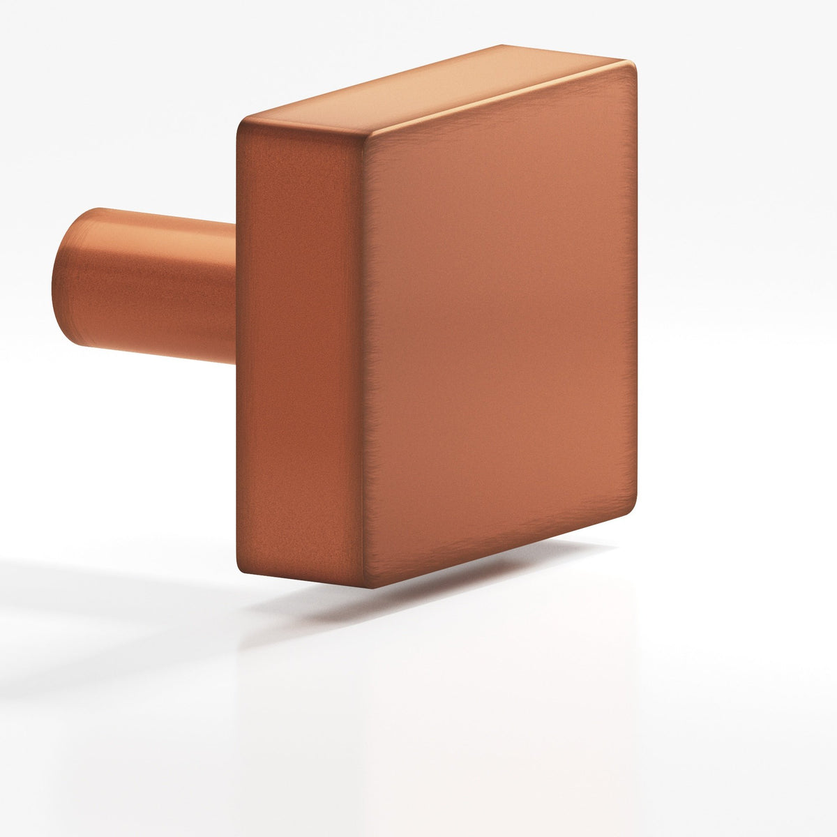 Colonial Bronze 521 Square Knob with Straight Post, 1-1/4 in - Matte Antique Copper