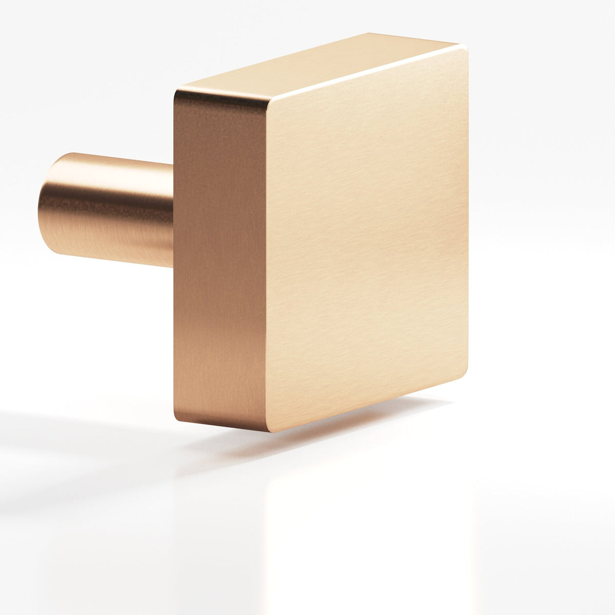 Colonial Bronze 521 Square Knob with Straight Post, 1-1/4 in - Satin Bronze