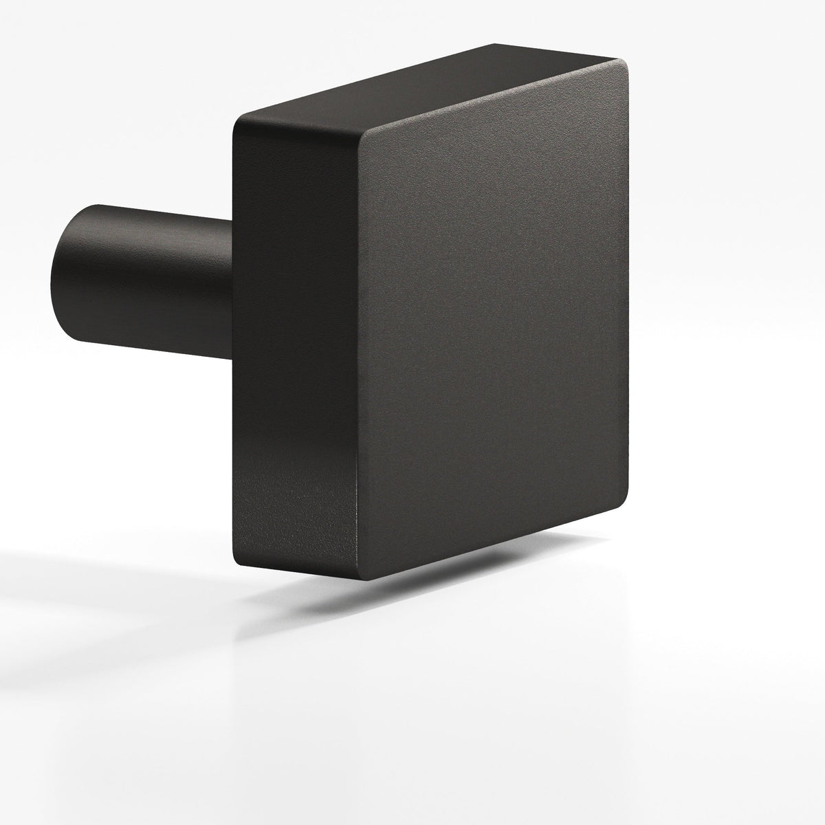 Colonial Bronze 520 Square Knob with Straight Post, 1 in - Frost Black™