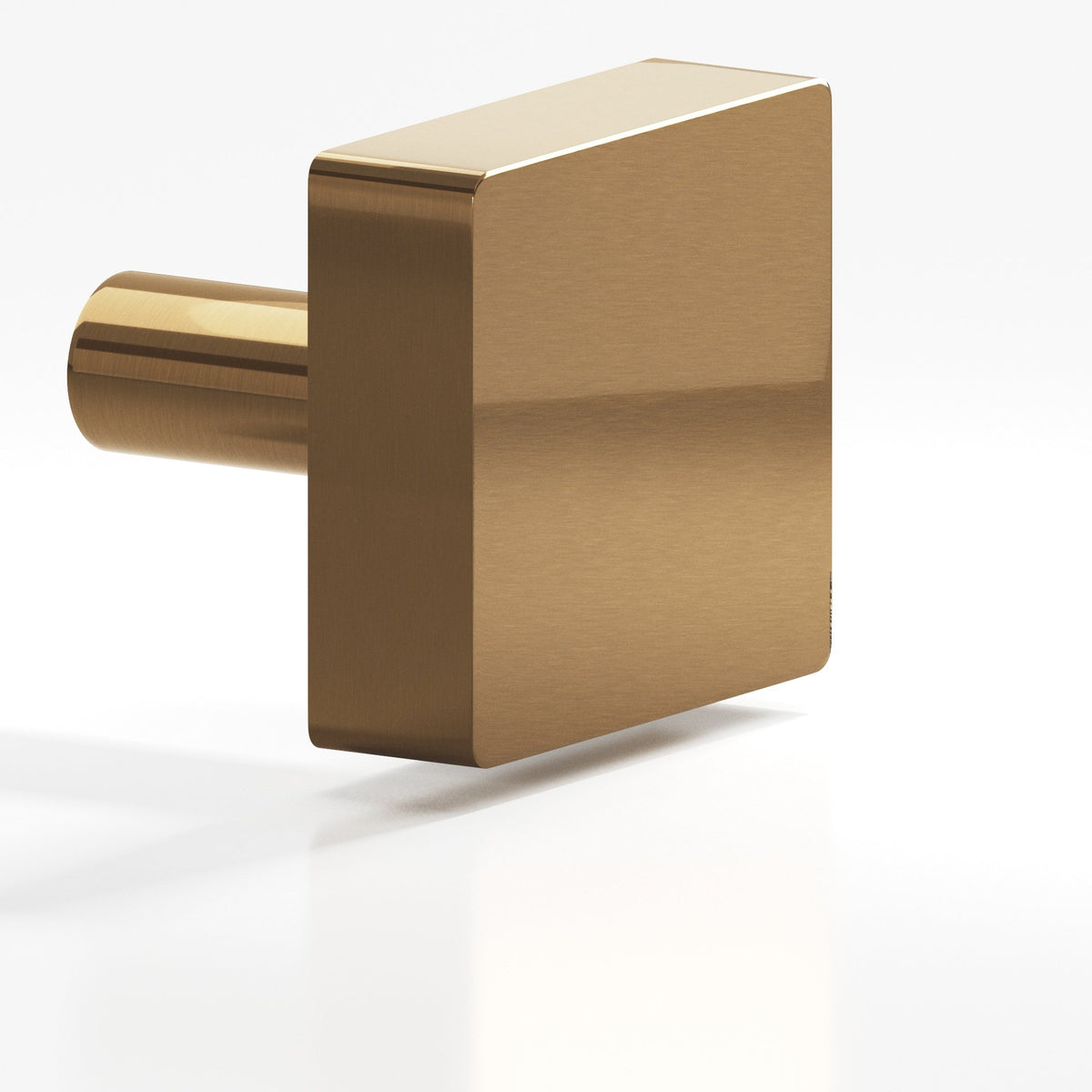 Colonial Bronze 520 Square Knob with Straight Post, 1 in - Light Statuary Bronze