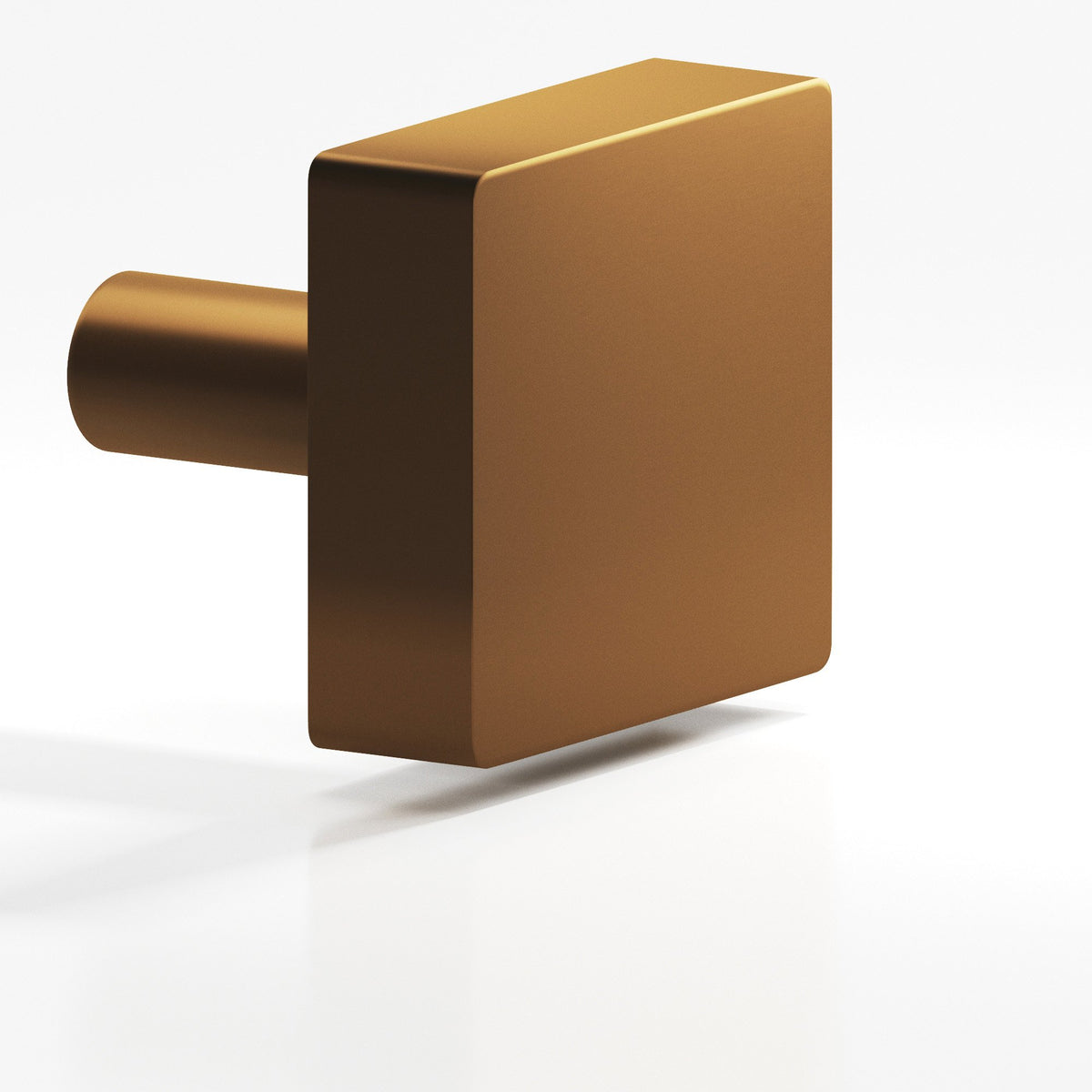 Colonial Bronze 520 Square Knob with Straight Post, 1 in - Matte Light Statuary Bronze