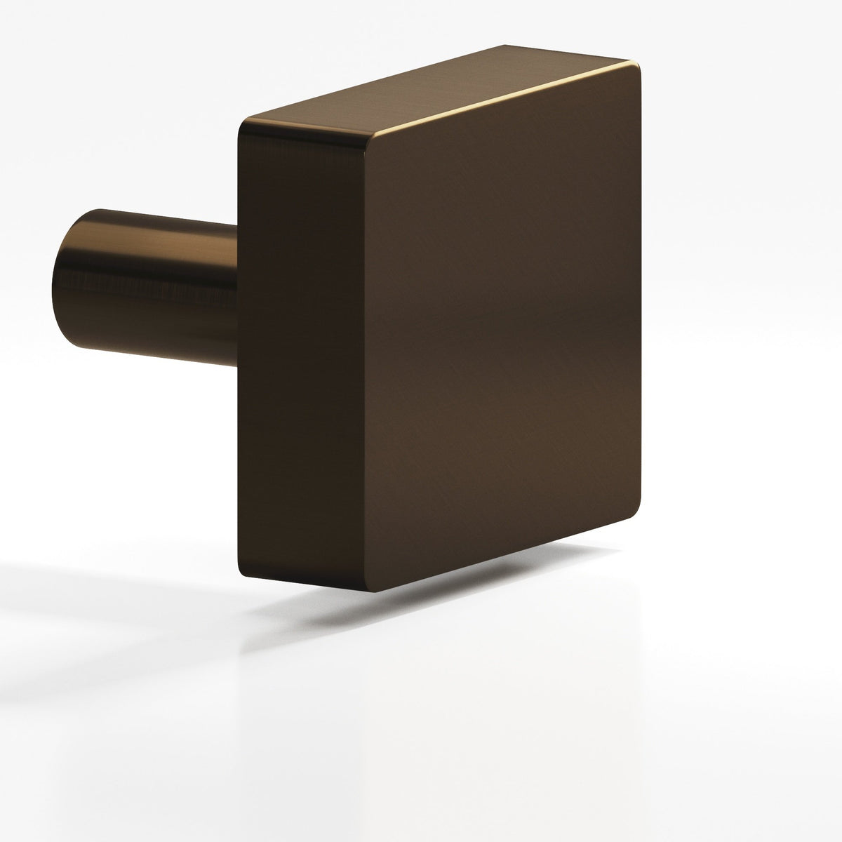 Colonial Bronze 522 Square Knob with Straight Post, 1-1/2 in - Oil Rubbed Bronze