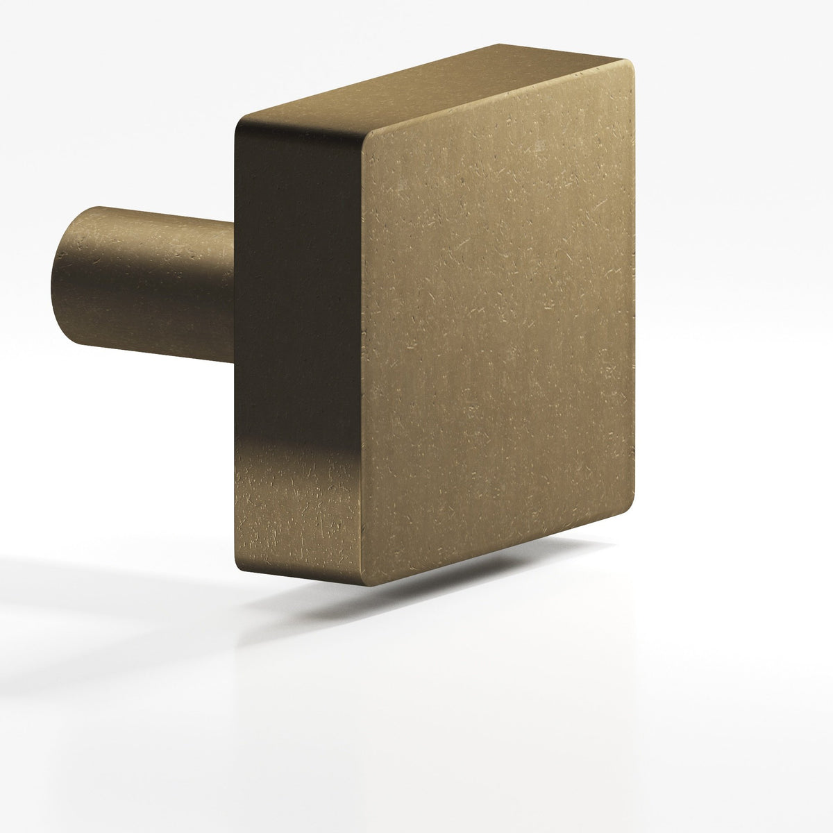 Colonial Bronze 521 Square Knob with Straight Post, 1-1/4 in - Distressed Oil Rubbed Bronze