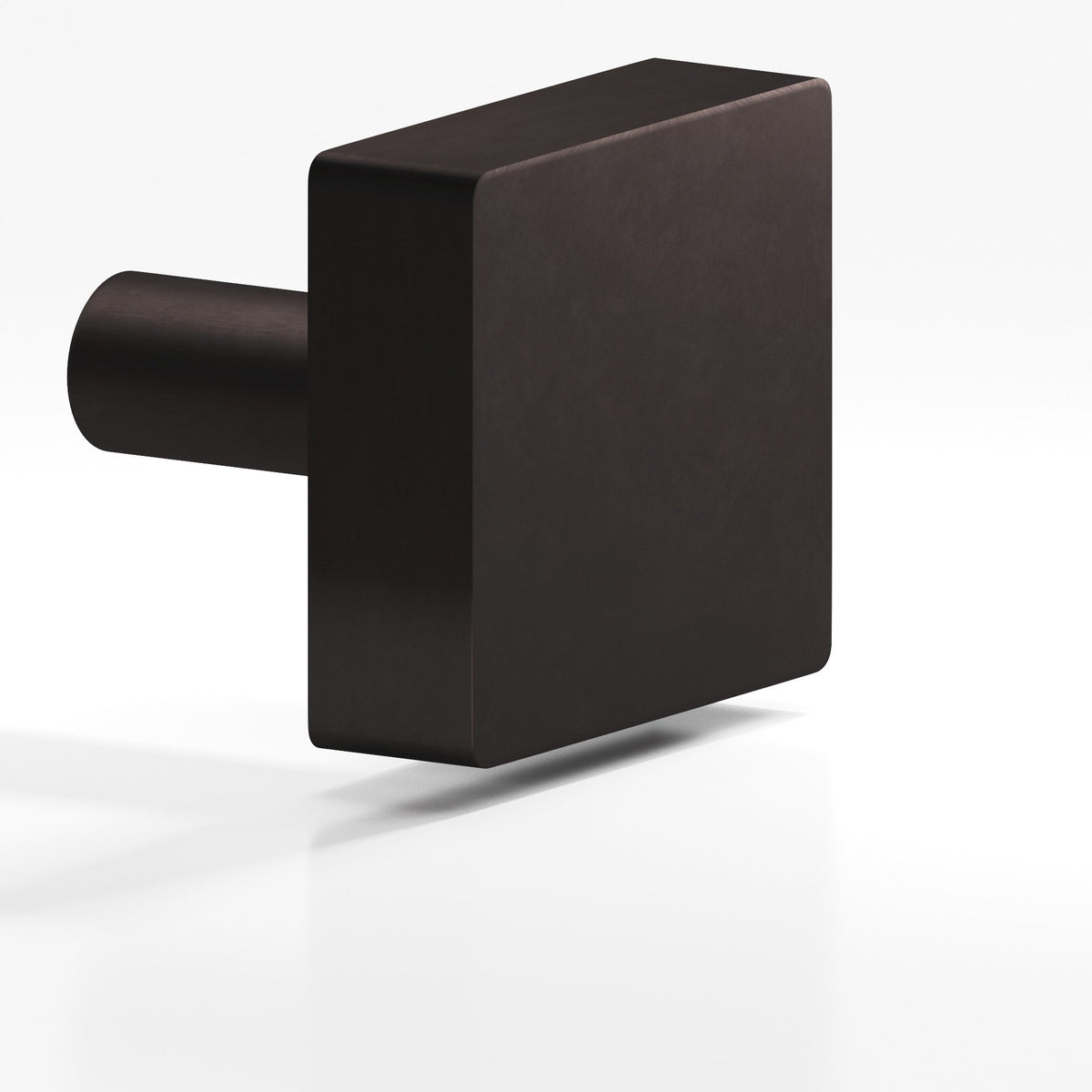 Colonial Bronze 521 Square Knob with Straight Post, 1-1/4 in - Matte Dark Statuary Bronze