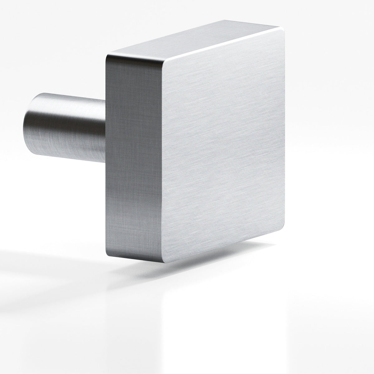 Colonial Bronze 520 Square Knob with Straight Post, 1 in - Satin Chrome