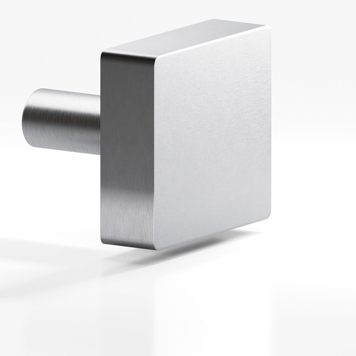 Colonial Bronze 521 Square Knob with Straight Post, 1-1/4 in - Matte Satin Chrome