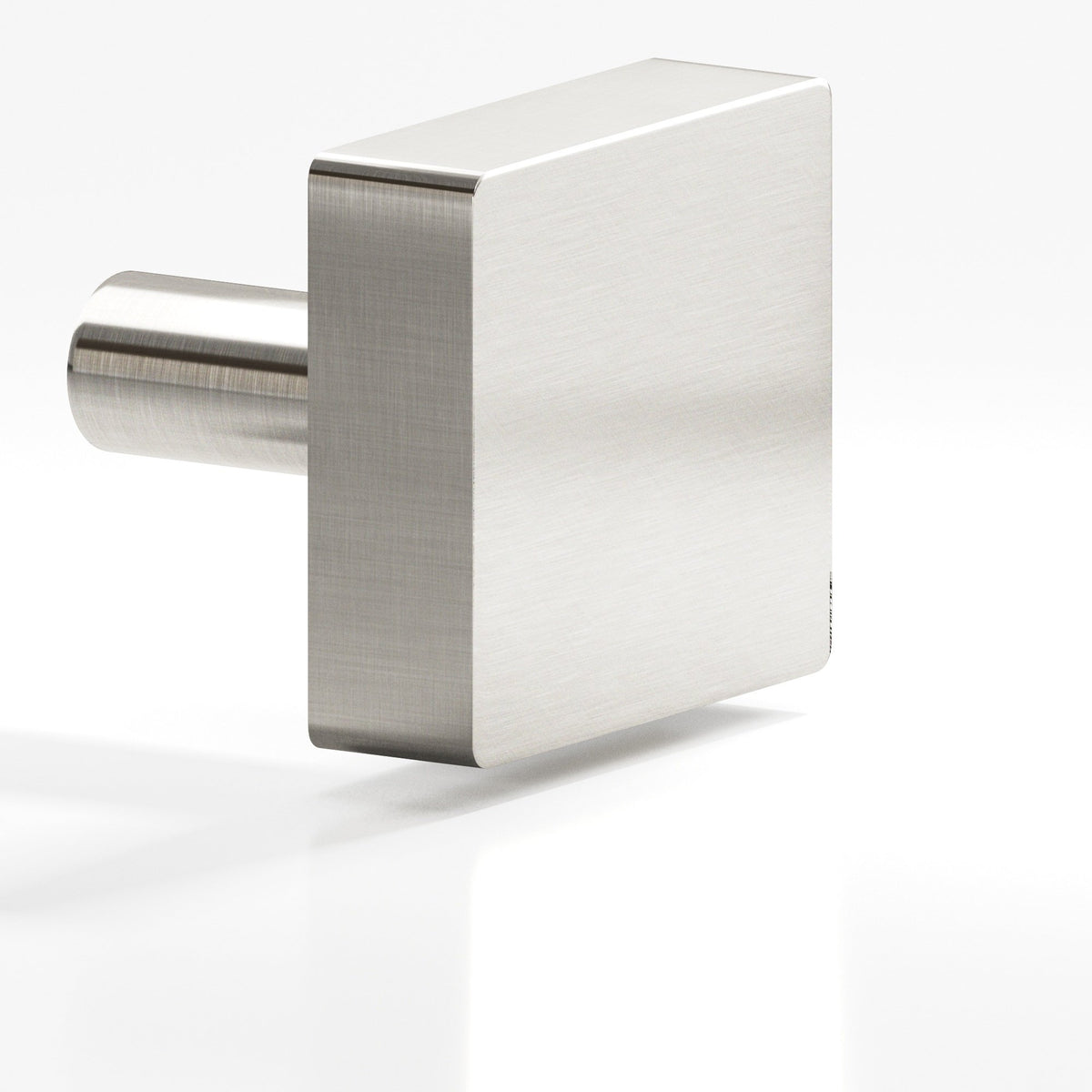 Colonial Bronze 522 Square Knob with Straight Post, 1-1/2 in - Satin Nickel