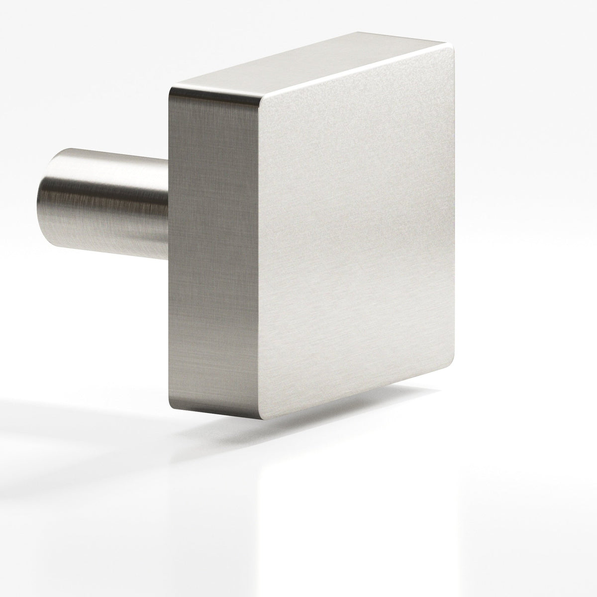 Colonial Bronze 520 Square Knob with Straight Post, 1 in - Nickel Stainless