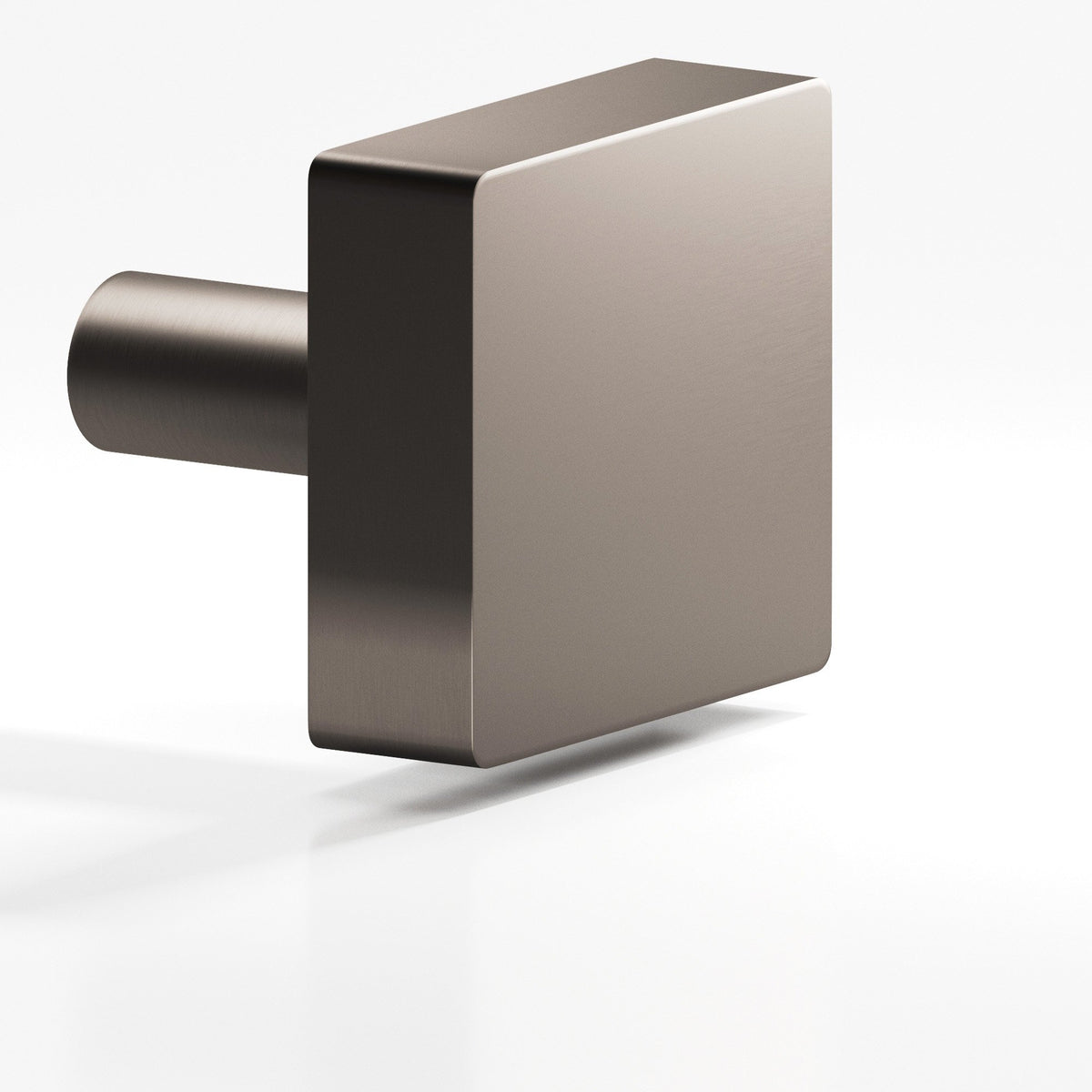 Colonial Bronze 520 Square Knob with Straight Post, 1 in - Pewter