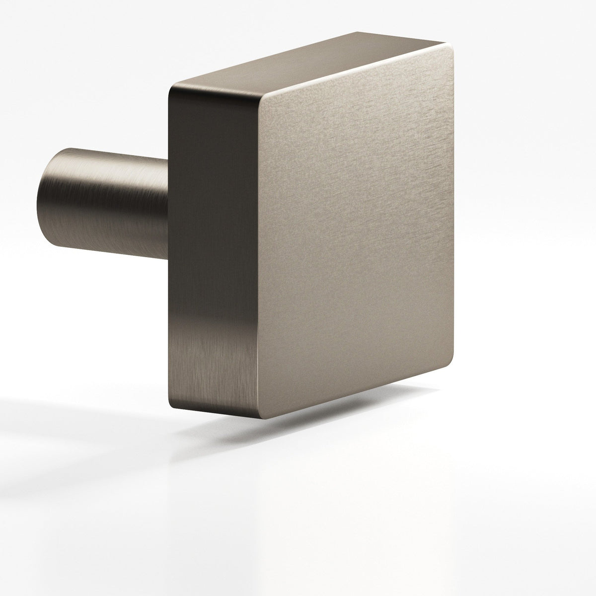 Colonial Bronze 520 Square Knob with Straight Post, 1 in - Matte Pewter
