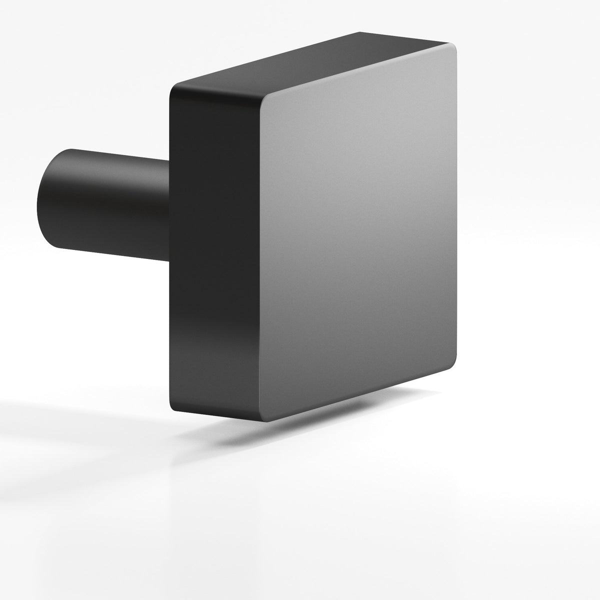 Colonial Bronze 520 Square Knob with Straight Post, 1 in - Matte Graphite