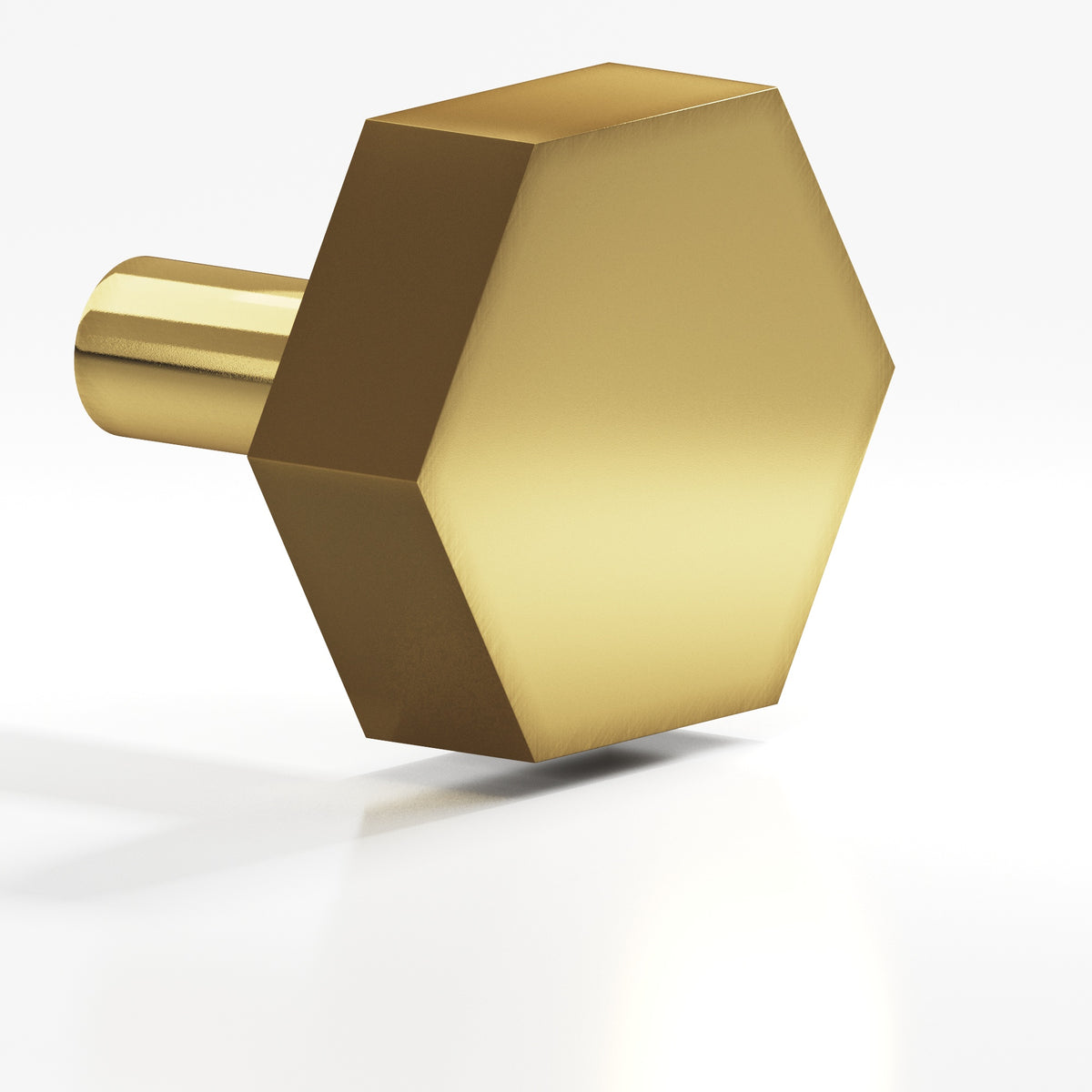 Colonial Bronze 530 Hexagonal Knob with Straight Post, 1 in - Antique Bronze
