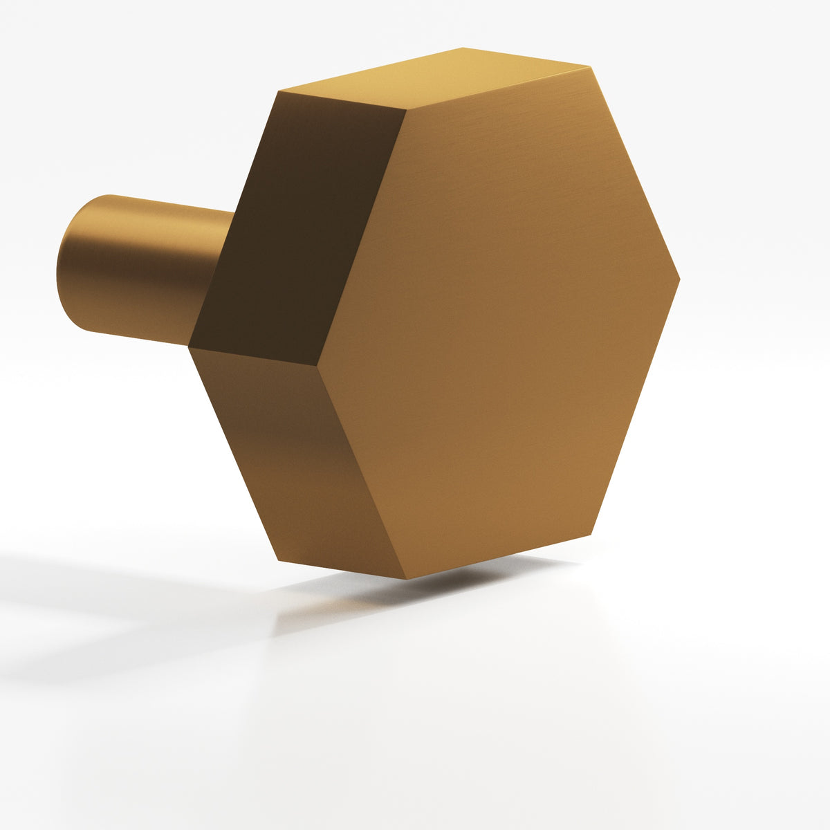 Colonial Bronze 532 Hexagonal Knob with Straight Post, 1-1/2 in - Matte Light Statuary Bronze