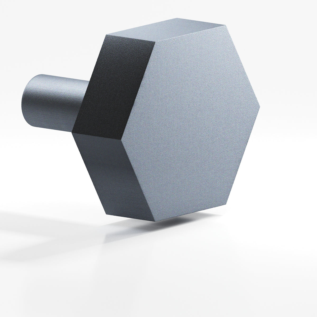 Colonial Bronze 530 Hexagonal Knob with Straight Post, 1 in - Frost Chrome™