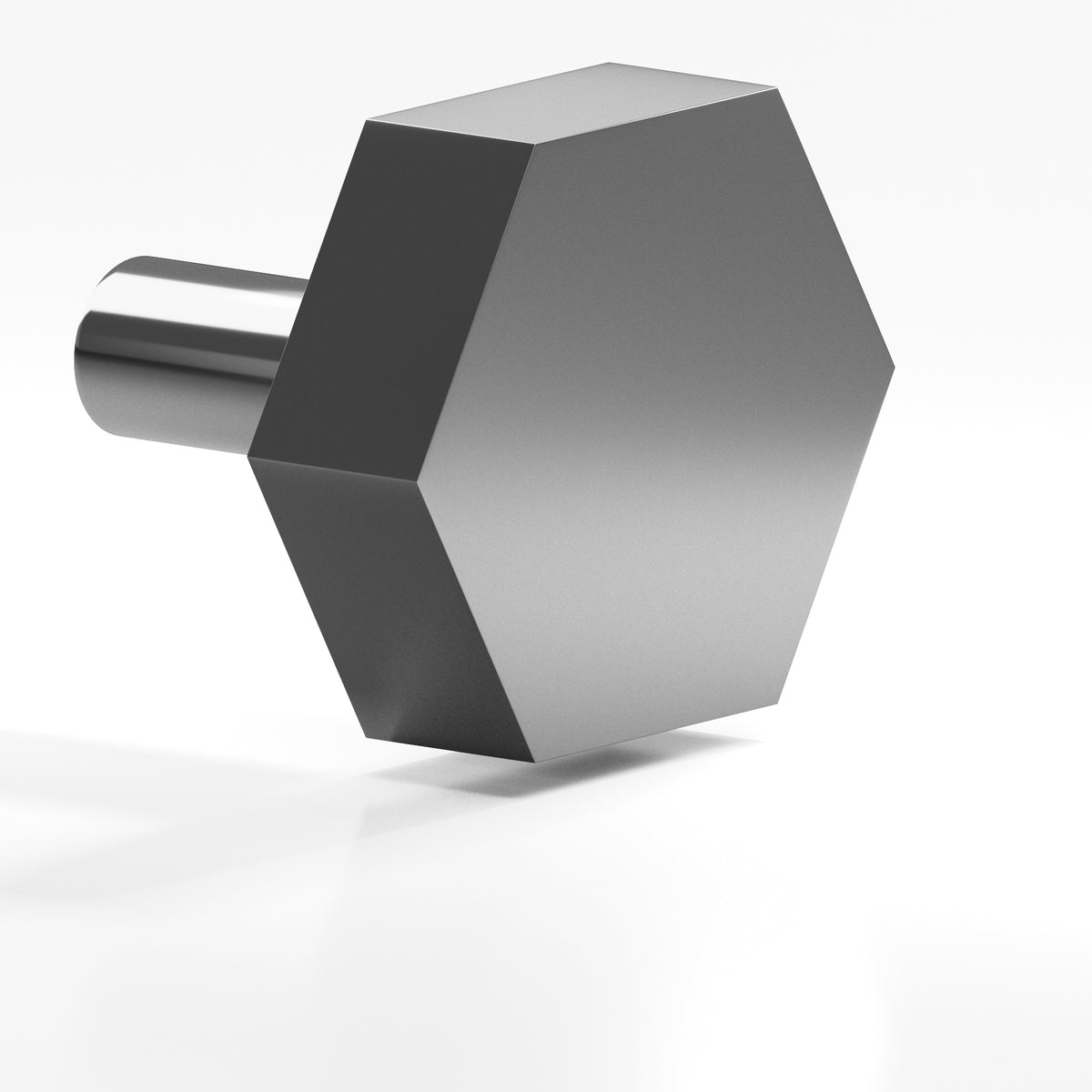Colonial Bronze 530 Hexagonal Knob with Straight Post, 1 in - Graphite