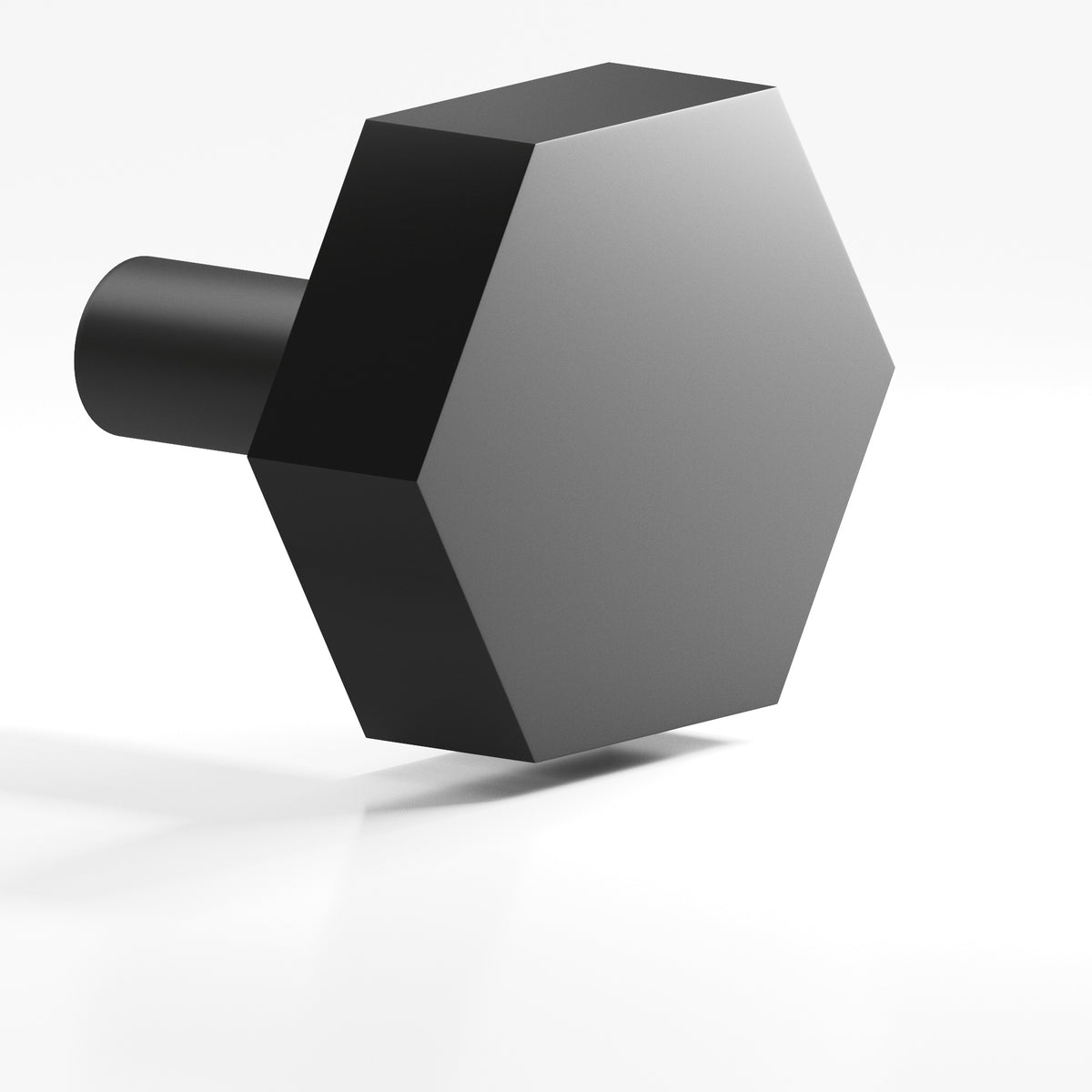 Colonial Bronze 530 Hexagonal Knob with Straight Post, 1 in - Matte Graphite