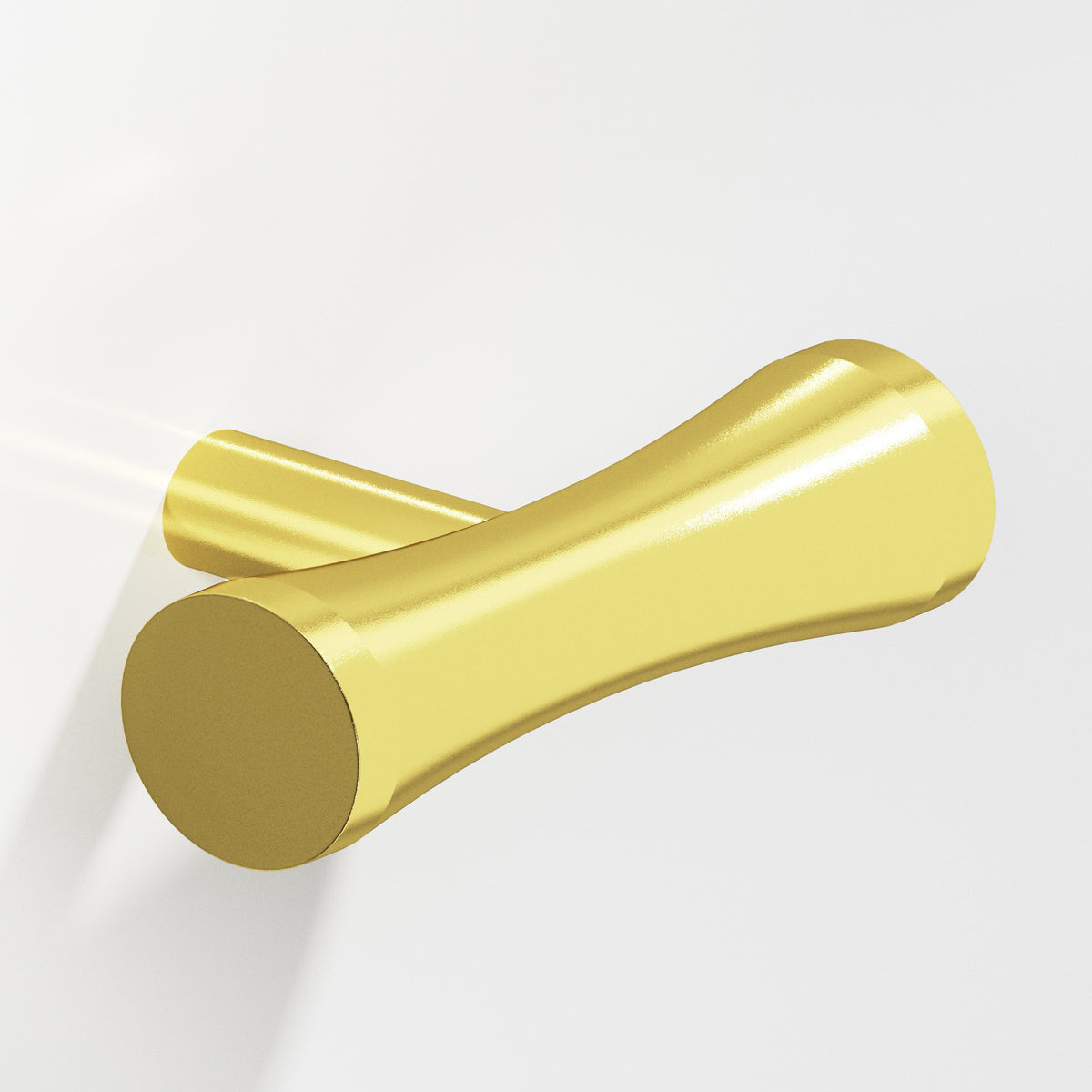 Colonial Bronze 540 Hourglass T-Knob with Straight Post, 2 in - French Gold