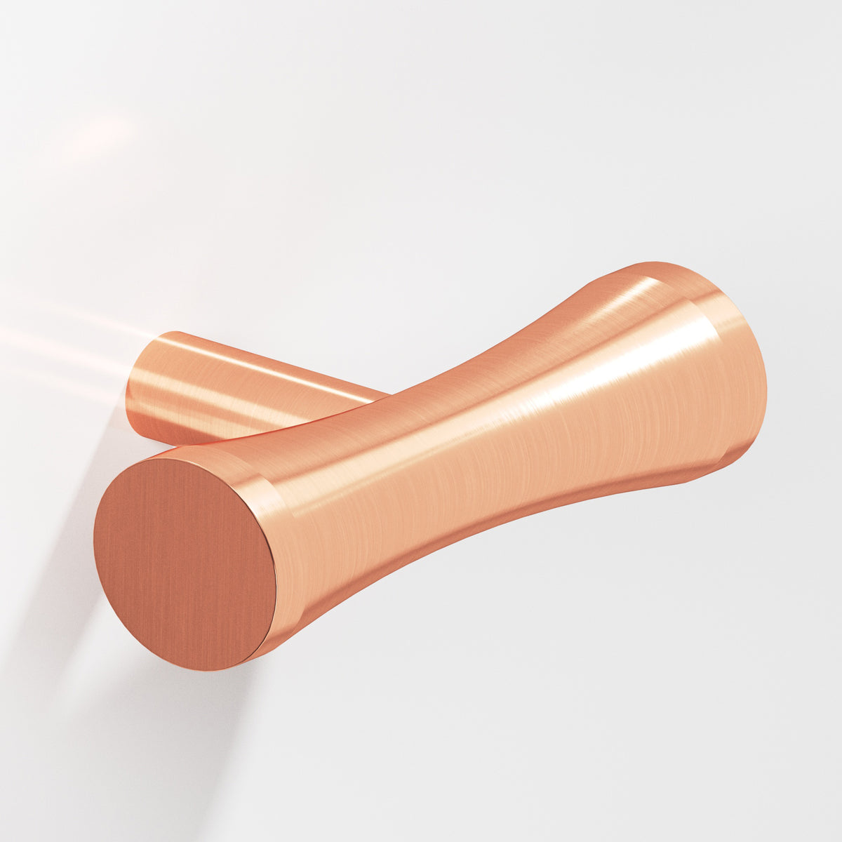 Colonial Bronze 540 Hourglass T-Knob with Straight Post, 2 in - Satin Copper