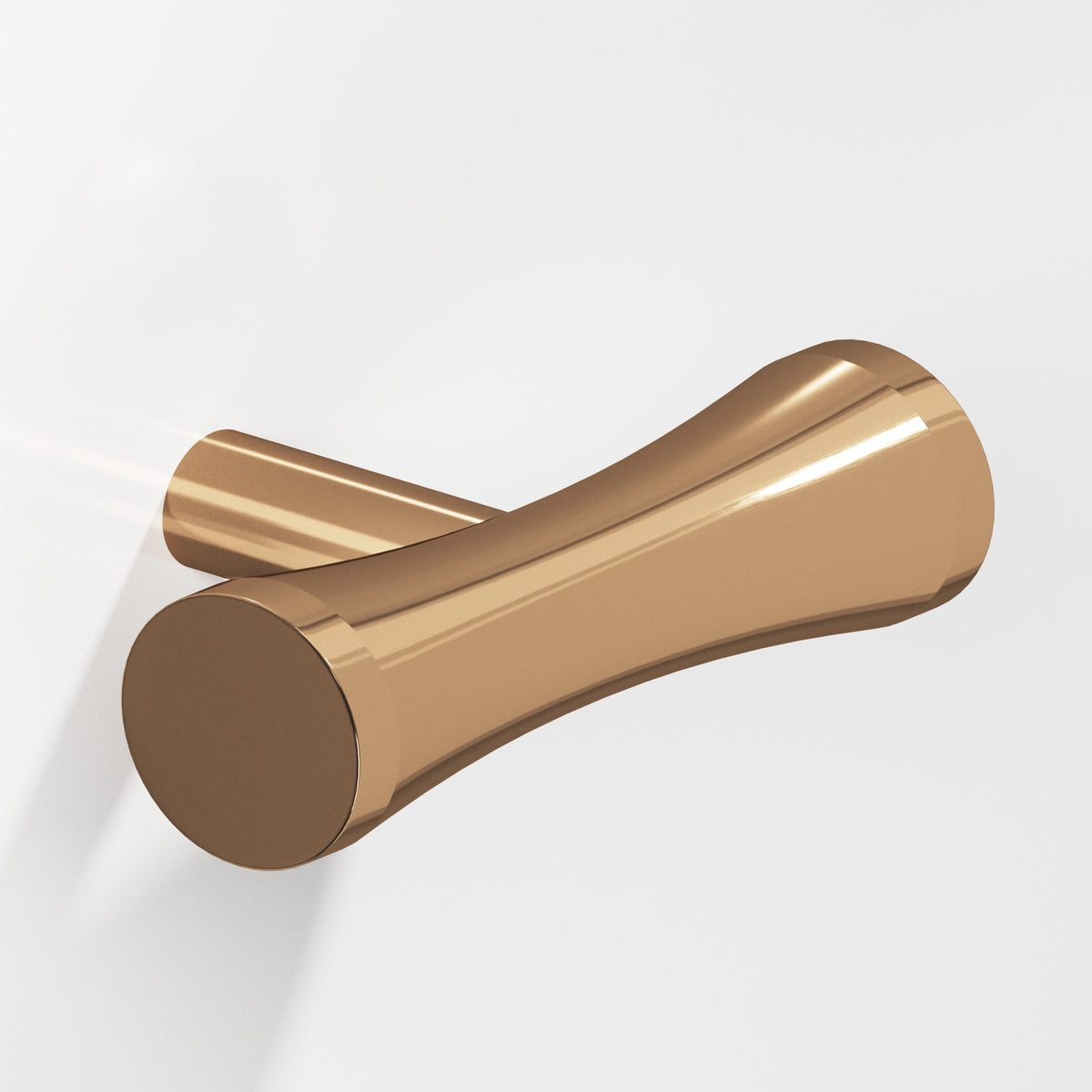 Colonial Bronze 540 Hourglass T-Knob with Straight Post, 2 in - Polished Bronze
