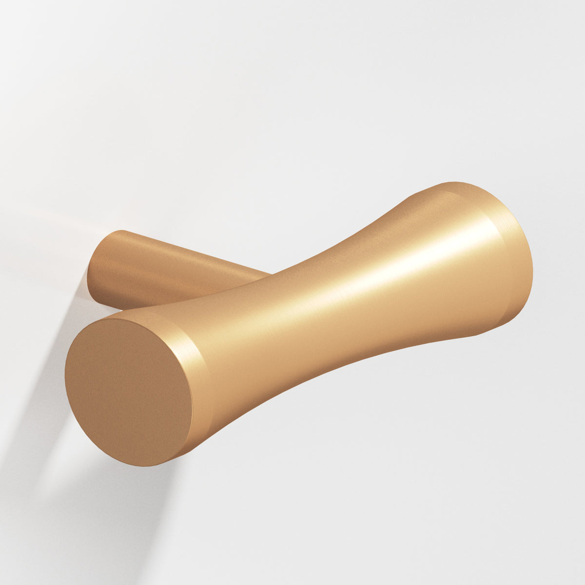 Colonial Bronze 540 Hourglass T-Knob with Straight Post, 2 in - Matte Satin Bronze