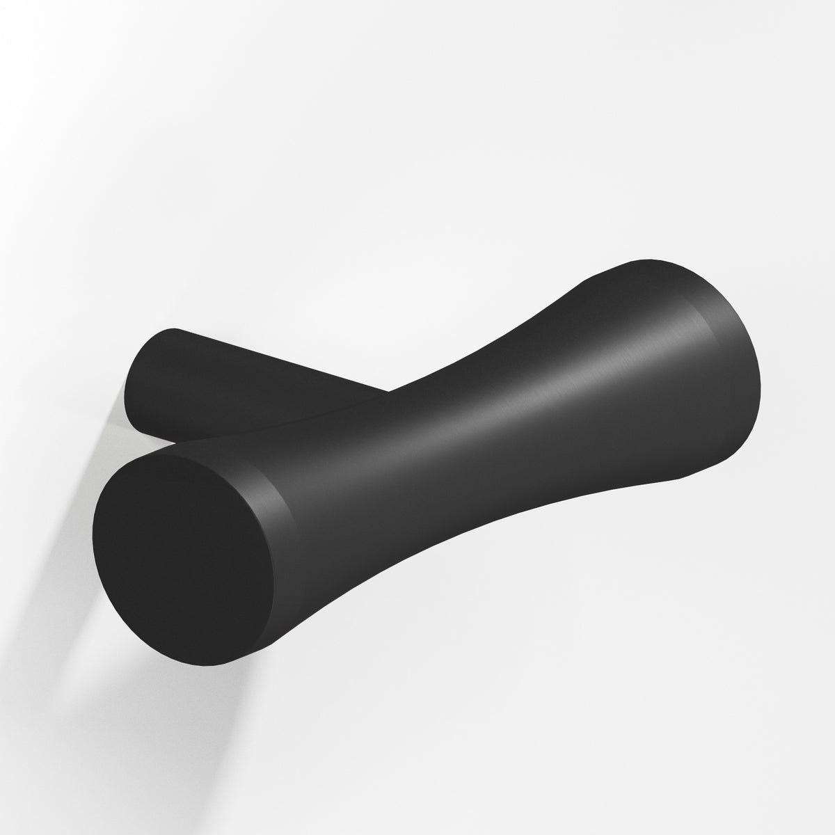 Colonial Bronze 540 Hourglass T-Knob with Straight Post, 2 in - Matte Satin Black