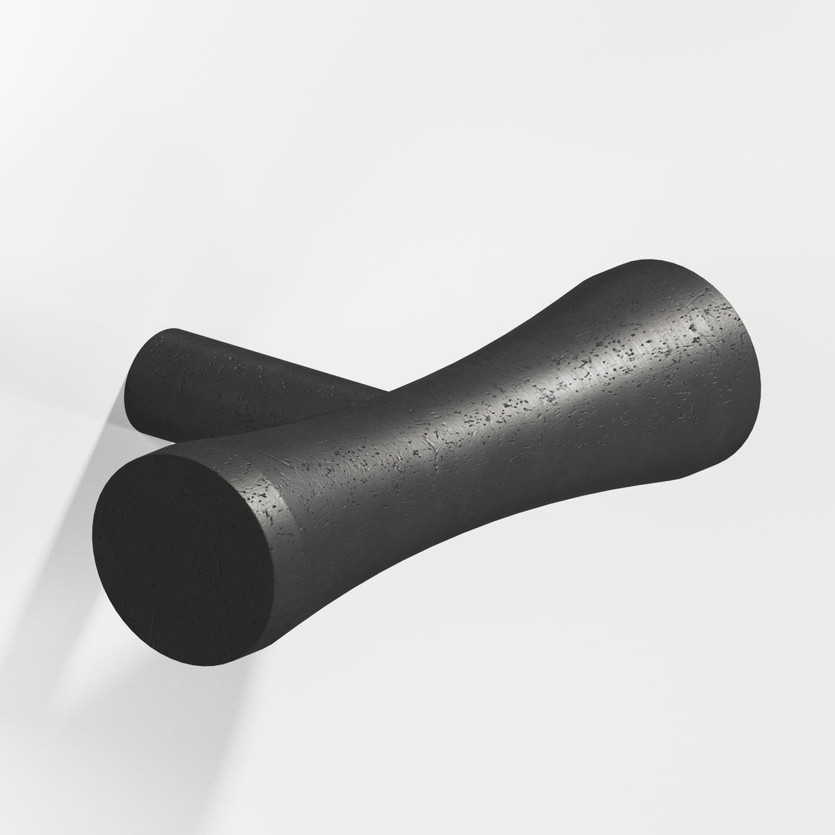 Colonial Bronze 540 Hourglass T-Knob with Straight Post, 2 in - Distressed Satin Black