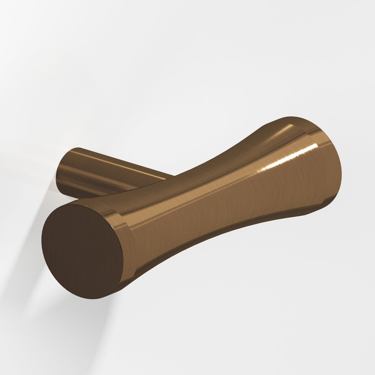 Colonial Bronze 540 Hourglass T-Knob with Straight Post, 2 in - Light Statuary Bronze
