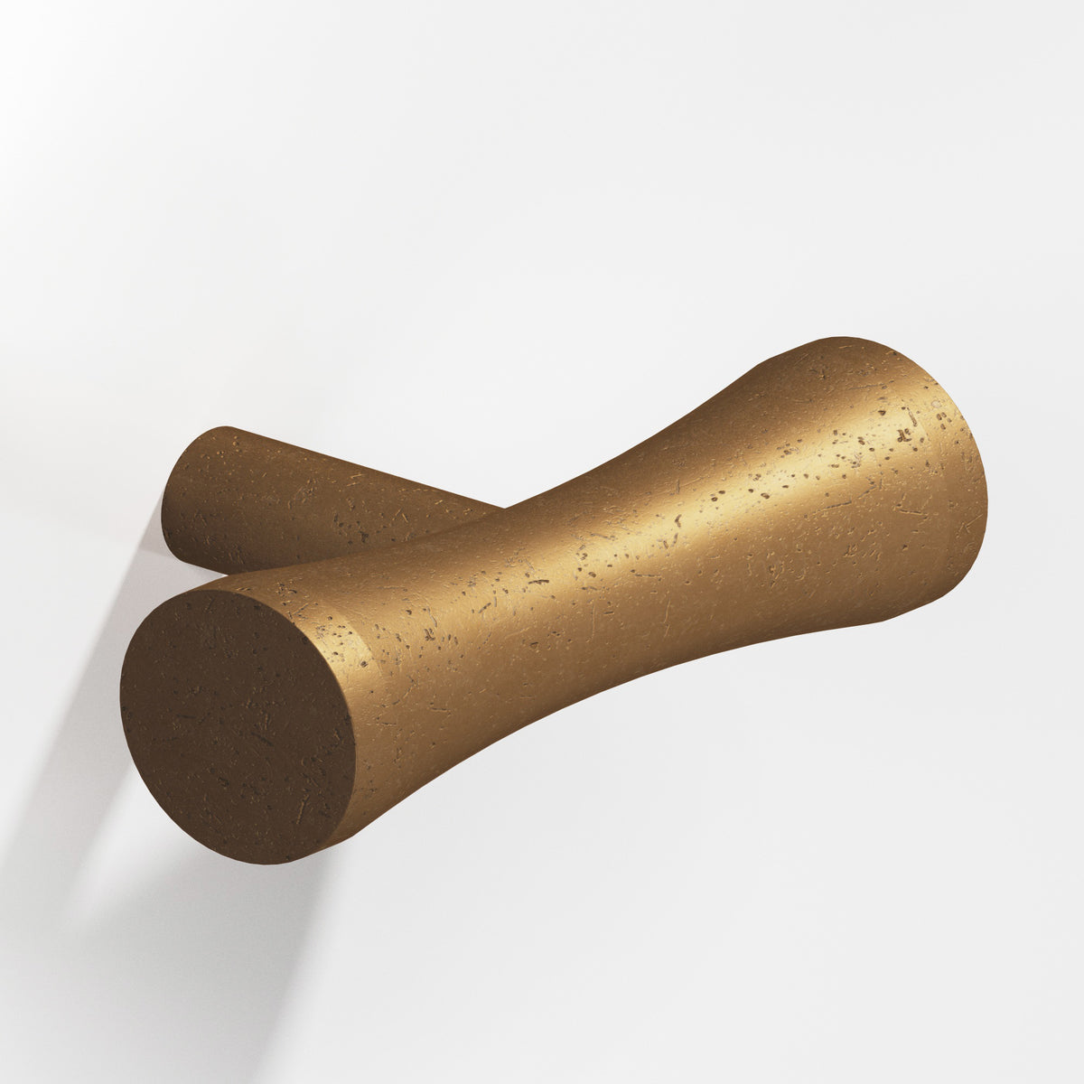 Colonial Bronze 540 Hourglass T-Knob with Straight Post, 2 in - Distressed Light Statuary Bronze