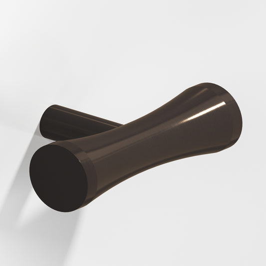 Colonial Bronze 540 Hourglass T-Knob with Straight Post, 2 in