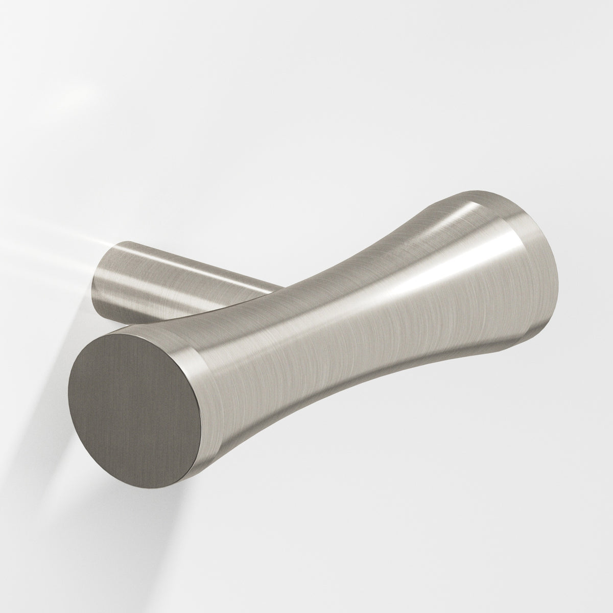 Colonial Bronze 540 Hourglass T-Knob with Straight Post, 2 in - Satin Nickel