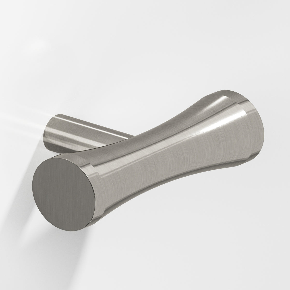 Colonial Bronze 540 Hourglass T-Knob with Straight Post, 2 in - Nickel Stainless