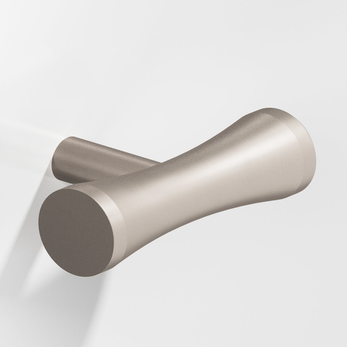 Colonial Bronze 540 Hourglass T-Knob with Straight Post, 2 in - Matte Satin Nickel