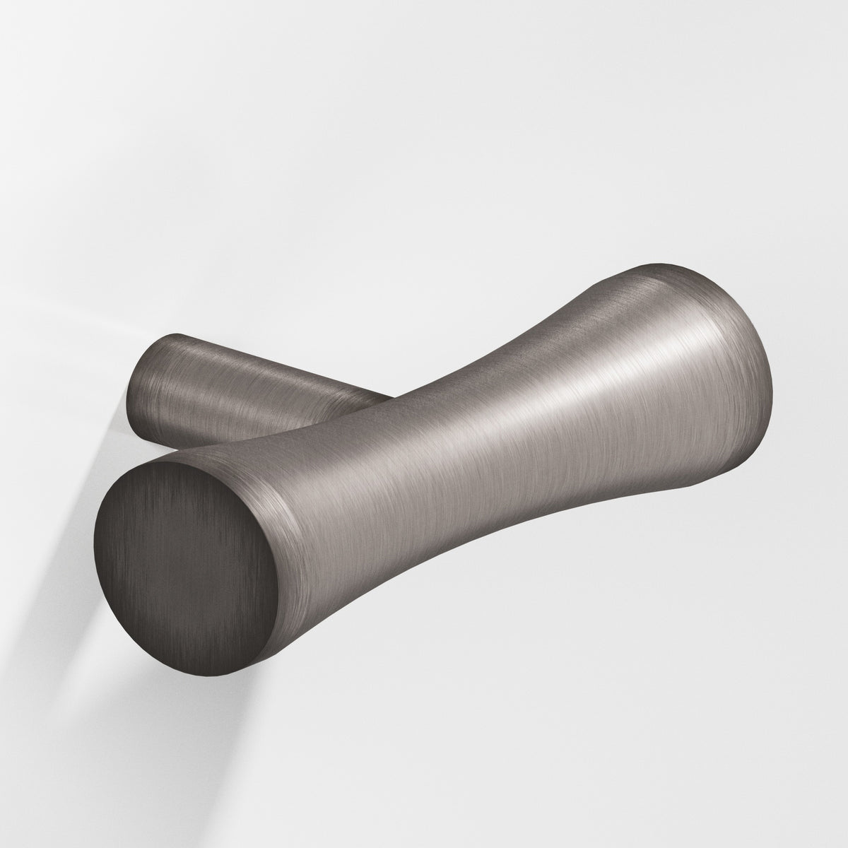 Colonial Bronze 540 Hourglass T-Knob with Straight Post, 2 in - Pewter