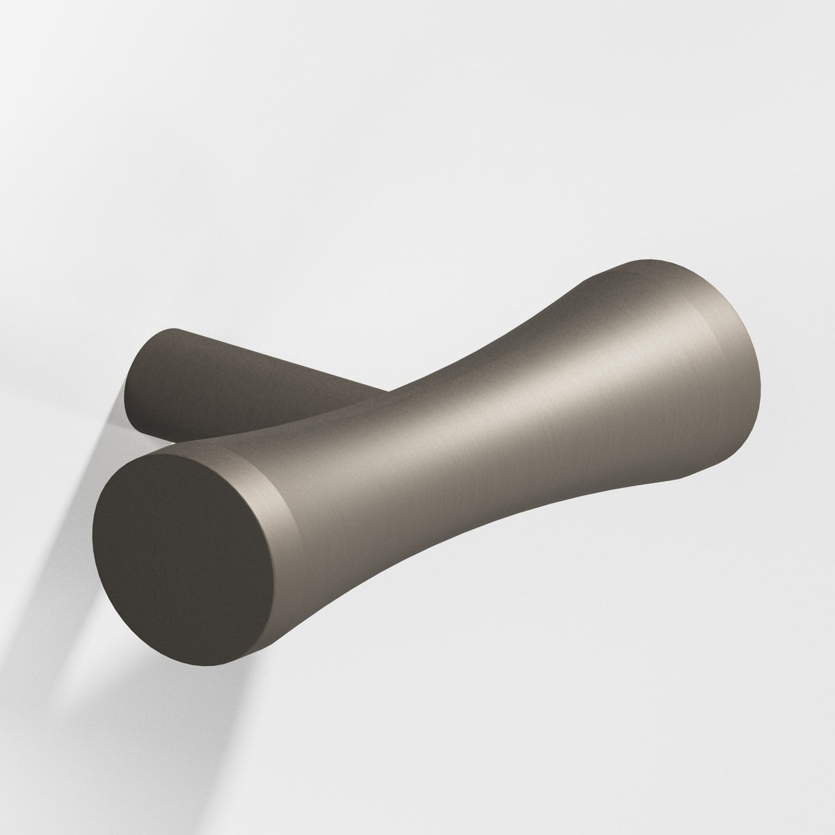 Colonial Bronze 540 Hourglass T-Knob with Straight Post, 2 in - Matte Pewter