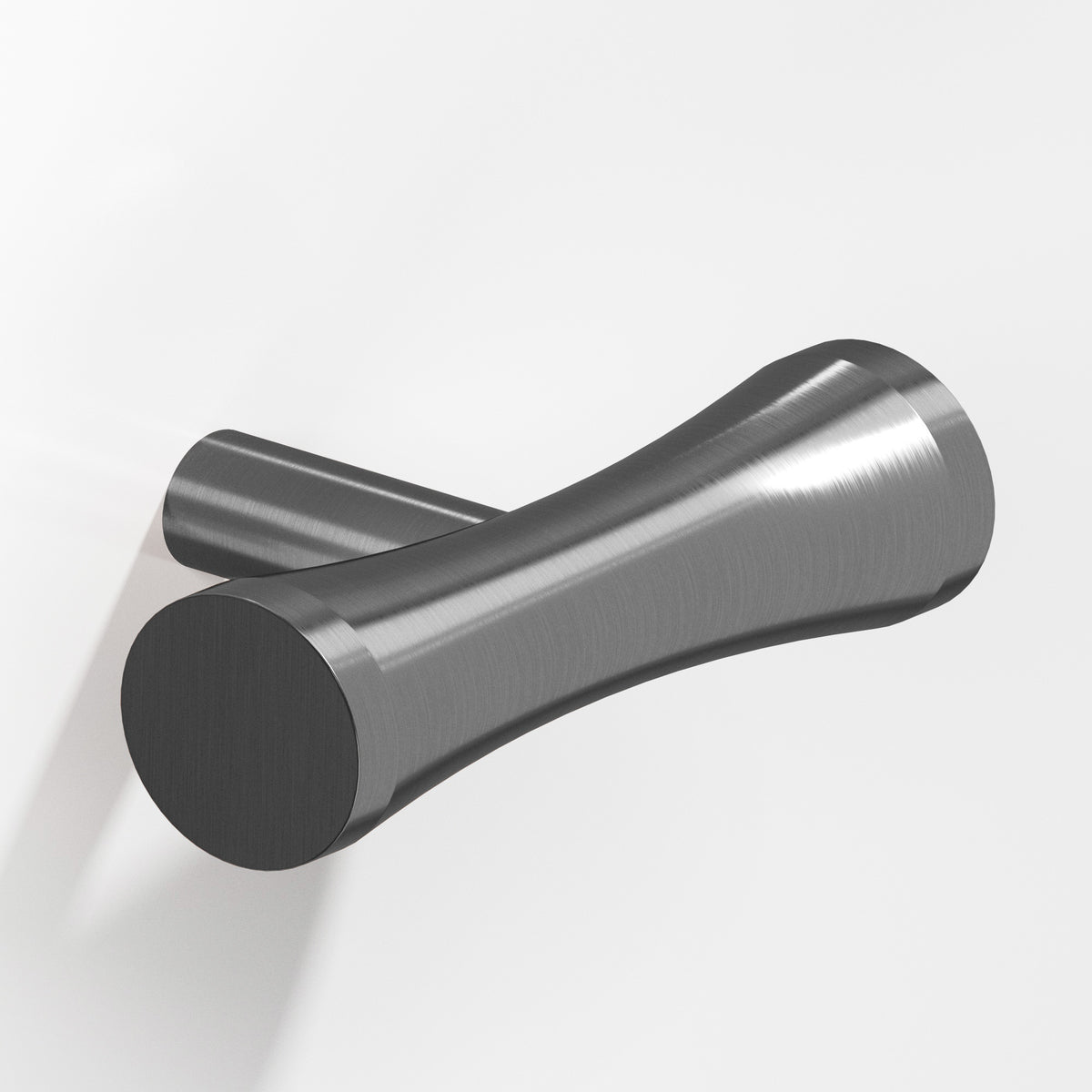 Colonial Bronze 540 Hourglass T-Knob with Straight Post, 2 in - Graphite