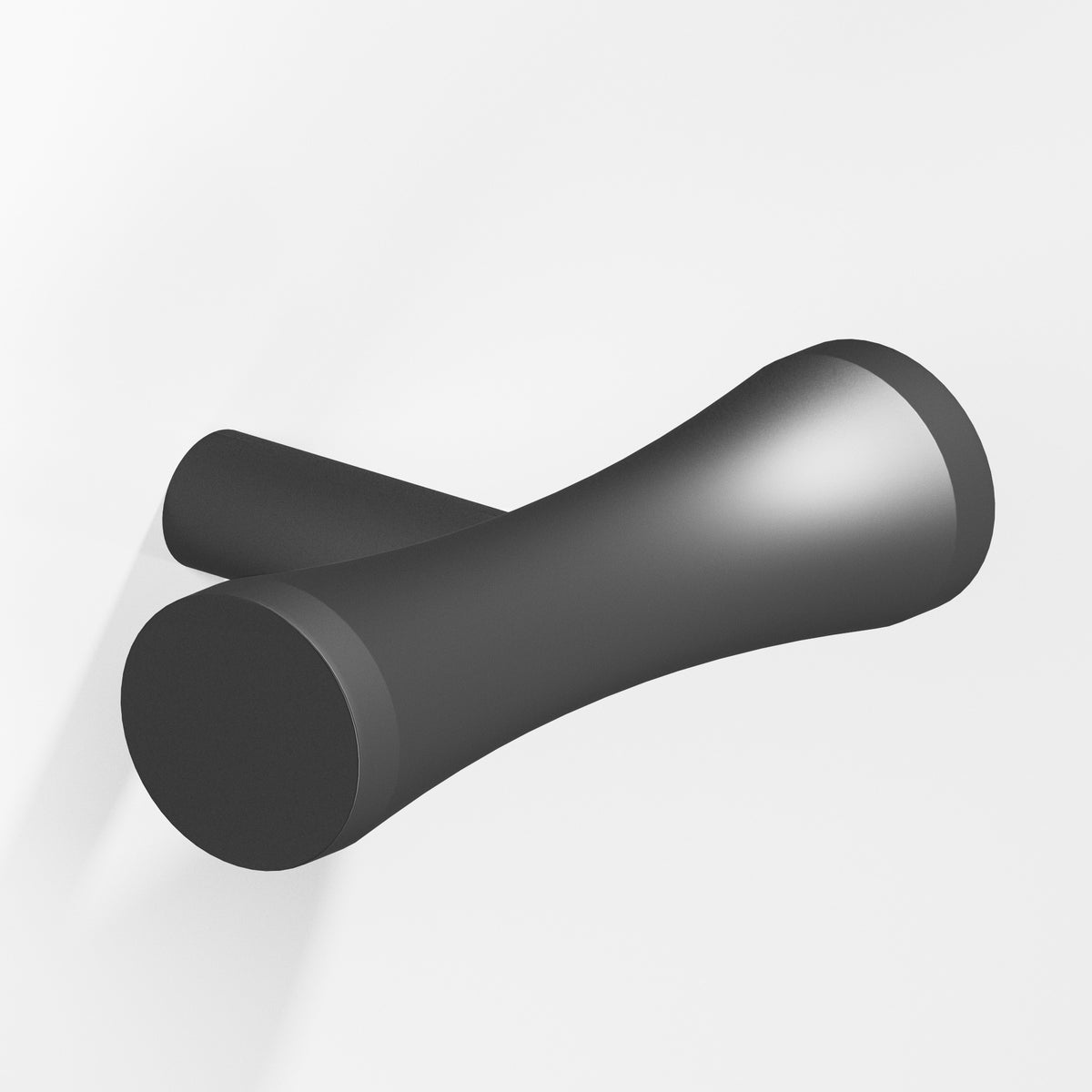 Colonial Bronze 540 Hourglass T-Knob with Straight Post, 2 in - Matte Graphite