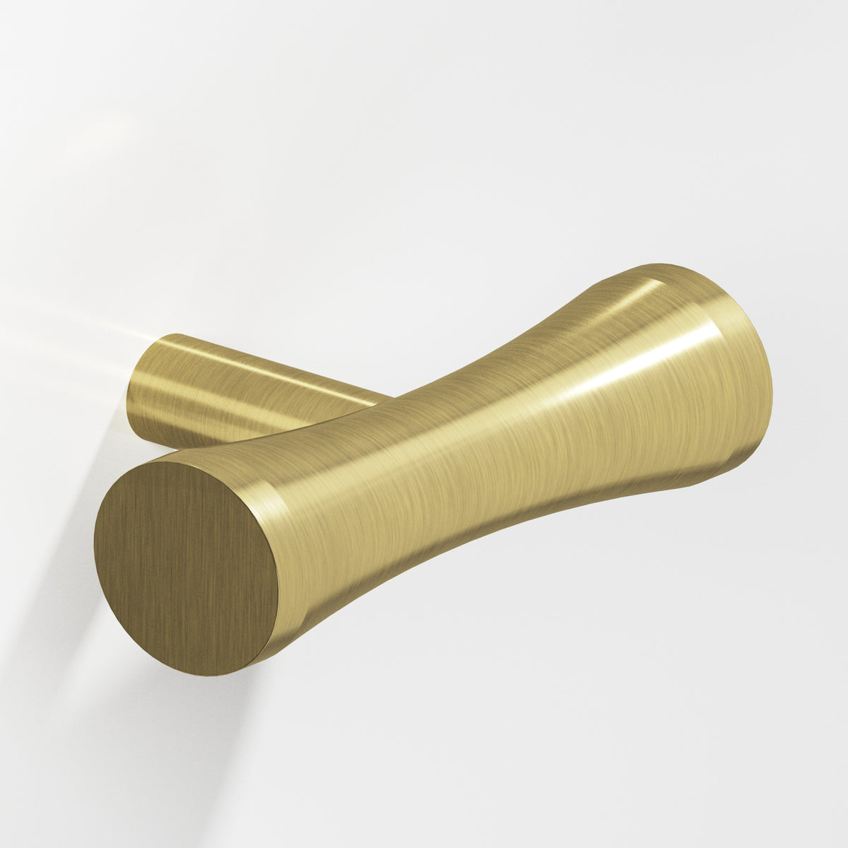 Colonial Bronze 540 Hourglass T-Knob with Straight Post, 2 in - Antique Brass