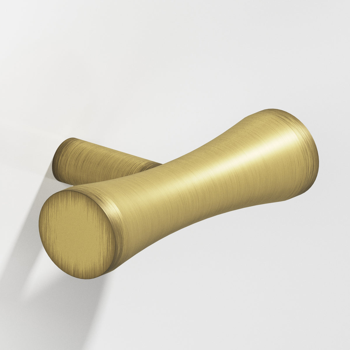 Colonial Bronze 540 Hourglass T-Knob with Straight Post, 2 in - Matte Antique Satin Brass