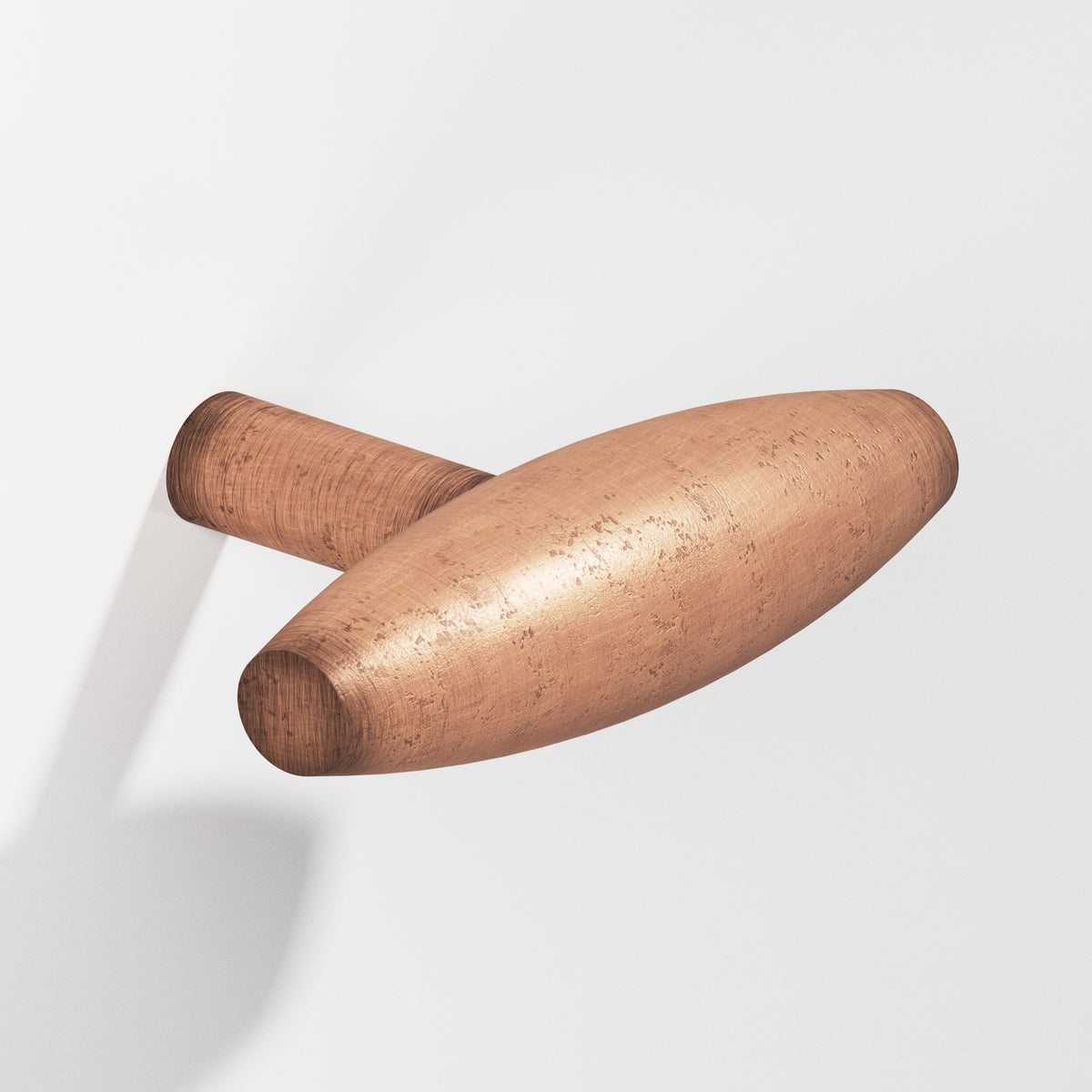 Colonial Bronze 541 Cigar T-Knob with Straight Post, 2 in - Distressed Antique Copper