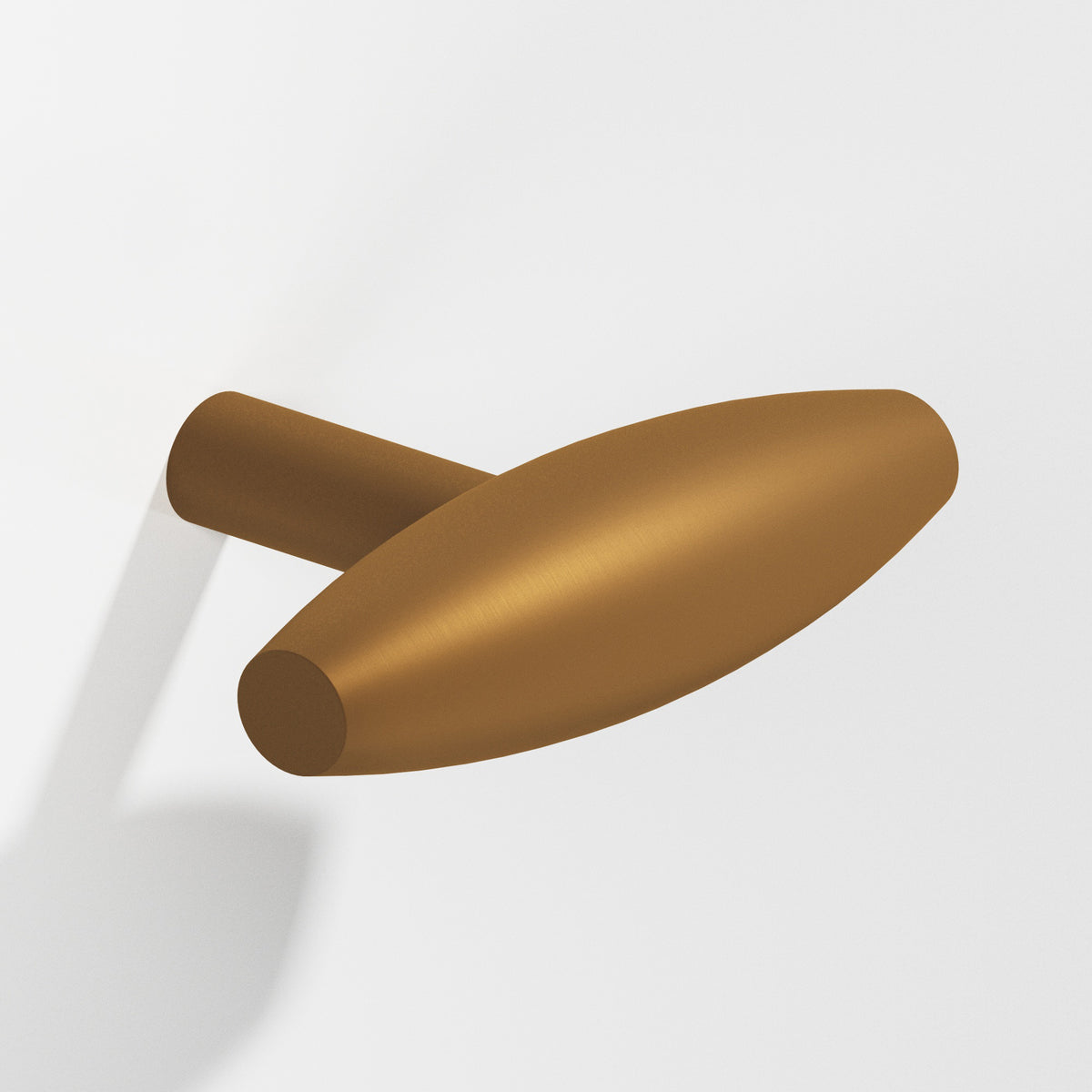 Colonial Bronze 541 Cigar T-Knob with Straight Post, 2 in - Matte Light Statuary Bronze