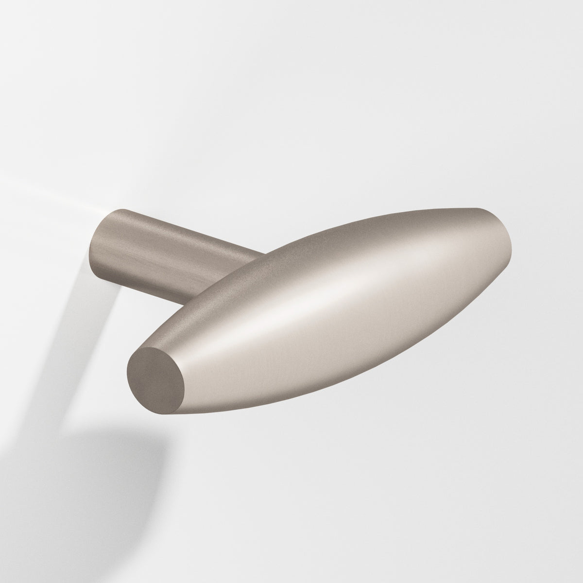 Colonial Bronze 541 Cigar T-Knob with Straight Post, 2 in - Matte Satin Nickel