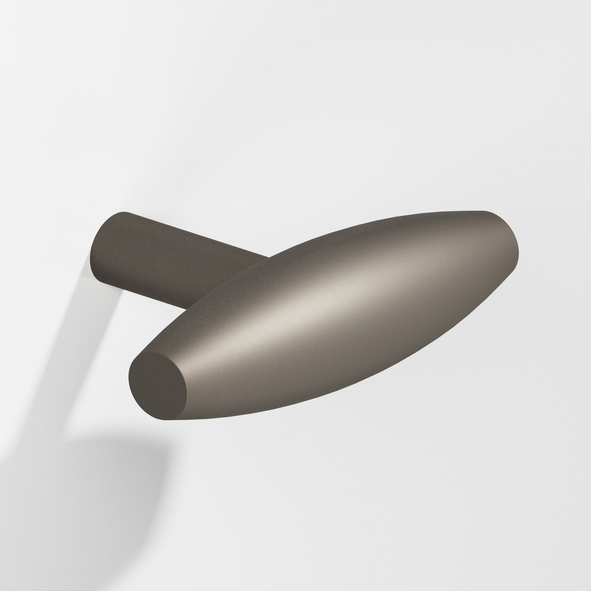 Colonial Bronze 541 Cigar T-Knob with Straight Post, 2 in - Matte Pewter