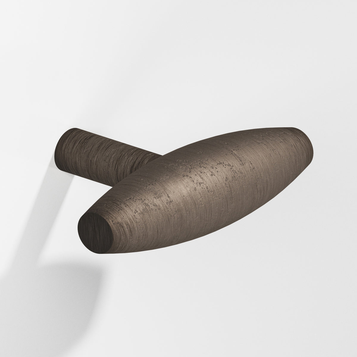 Colonial Bronze 541 Cigar T-Knob with Straight Post, 2 in - Distressed Pewter