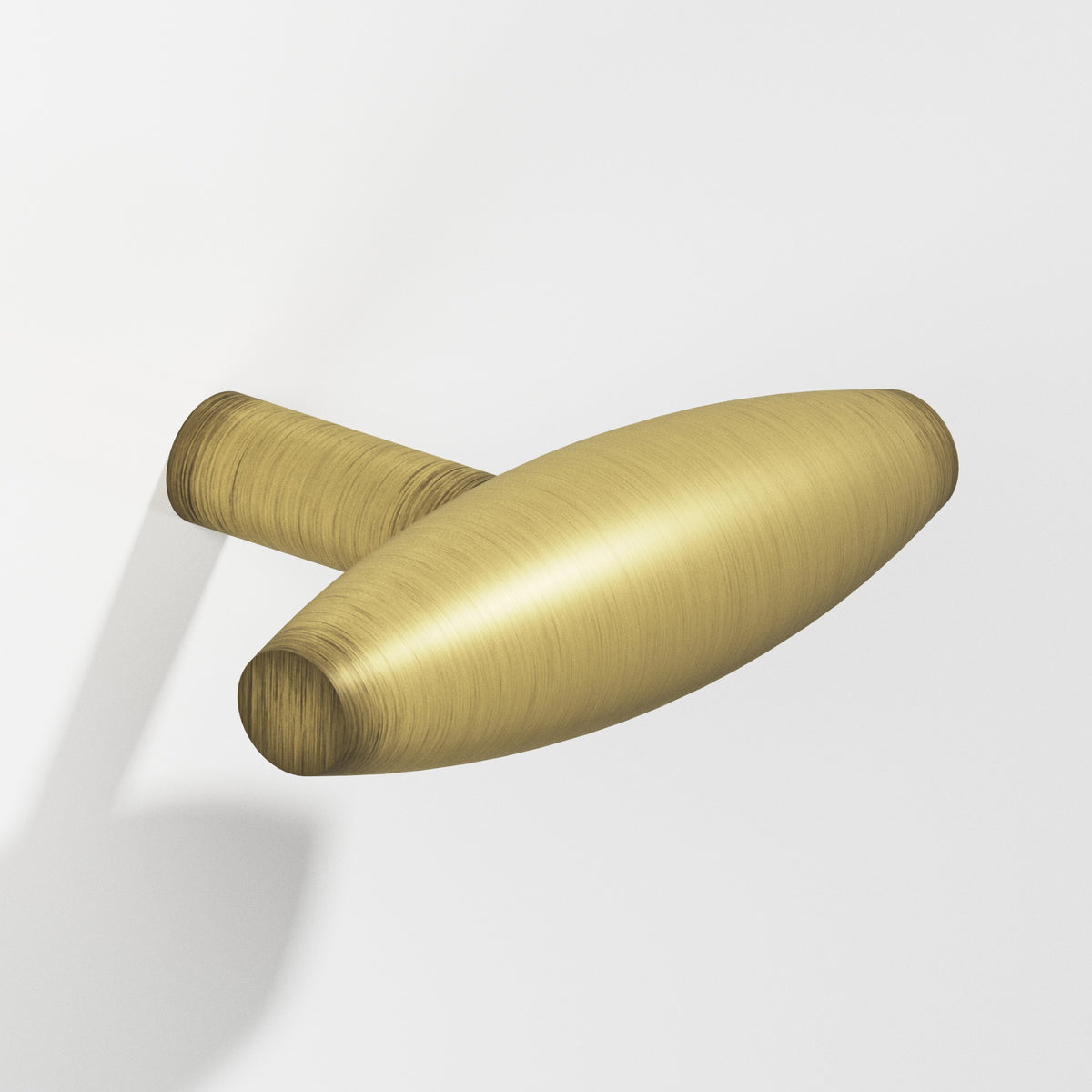 Colonial Bronze 541 Cigar T-Knob with Straight Post, 2 in - Matte Antique Satin Brass