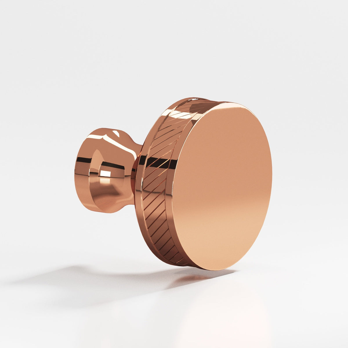 Colonial Bronze 577 Single-Knurled Sandwich Knob, 1 in Diameter - Polished Copper