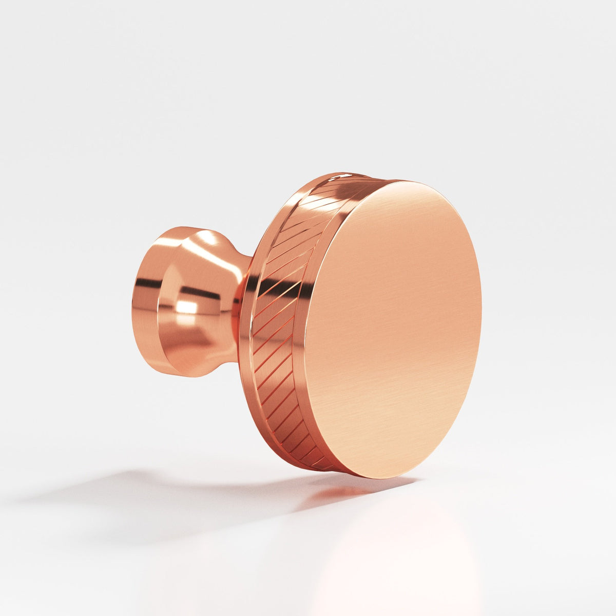 Colonial Bronze 577 Single-Knurled Sandwich Knob, 1 in Diameter - Satin Copper